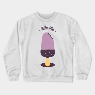 Bite me Popsicle Funny Pun Crewneck Sweatshirt